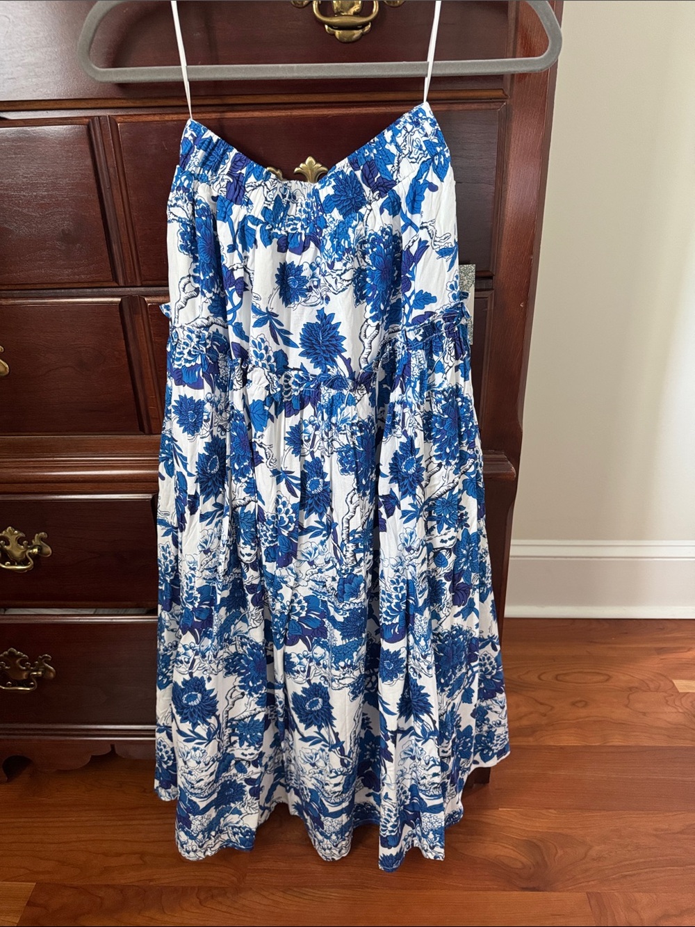 Tuckernuck Blue and White Floral Maxi Skirt
